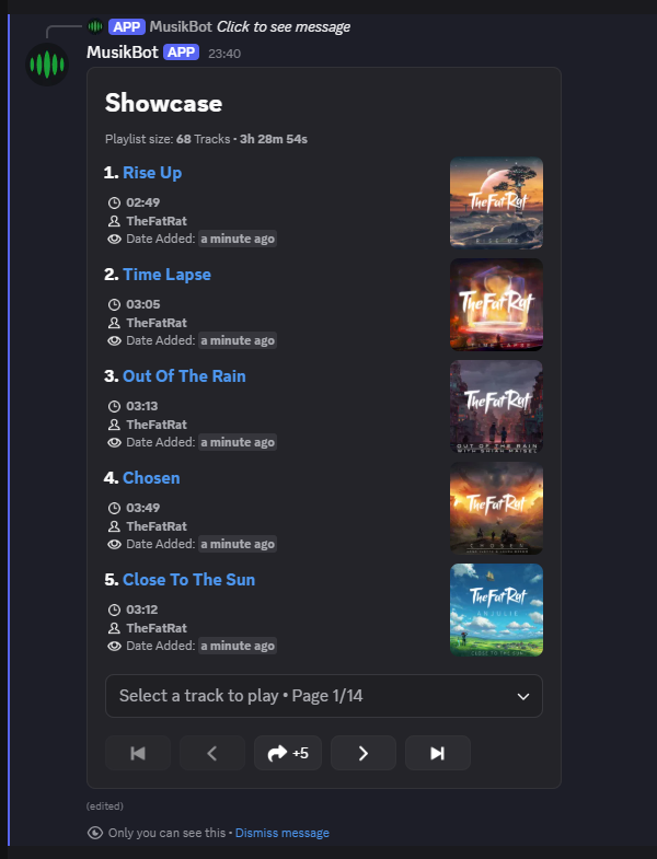 Custom playlist with 68 tracks